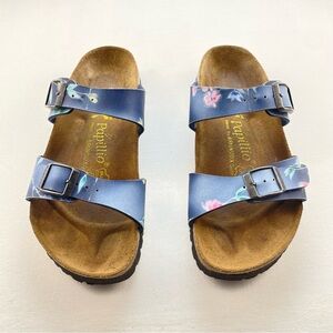 Papillio women Navy and Pink Floral Sandals